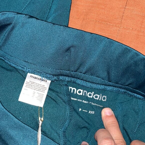 NWT Mandala Womens Caribbean Blue High Waist Jogger Scrub Pants XXS Petite - Picture 9 of 11